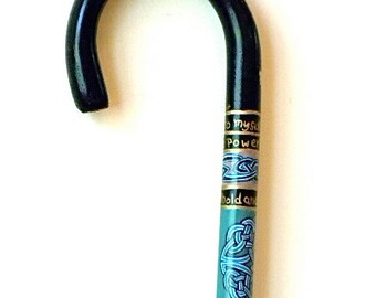 Walking Cane - Walking Stick - Hand Painted - Celtic Knotwork - Puzzle