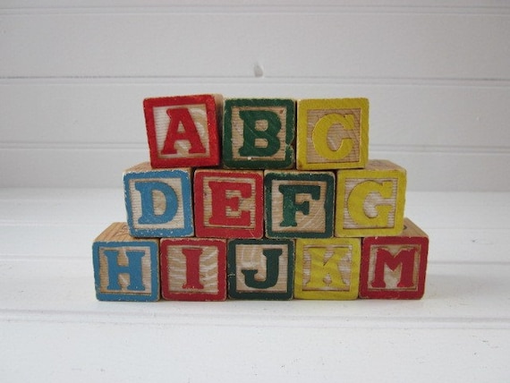 early learning centre wooden alphabet blocks