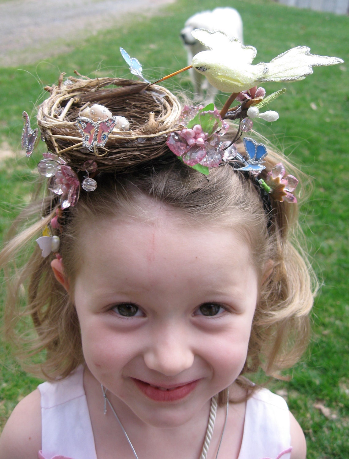 Bird nest Easter headband / fascinator