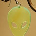 Neon Yellow/Green Alien Head Earrings