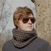Titanium Grey Cowl, Wool Blend Crochet Neck Warmer, Winter Accessories READY TO SHIP