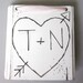 Personalized Sign Your intials Heart & Arrow hand carved White Rustic Wood sign cottage wedding gift bridal shower gift for her autumn love