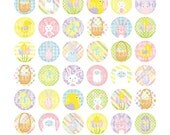 Easter bottle cap images, bottlecap images, one inch circles, royalty-free, digital collage sheet-bc120- Instant Download Il_170x135
