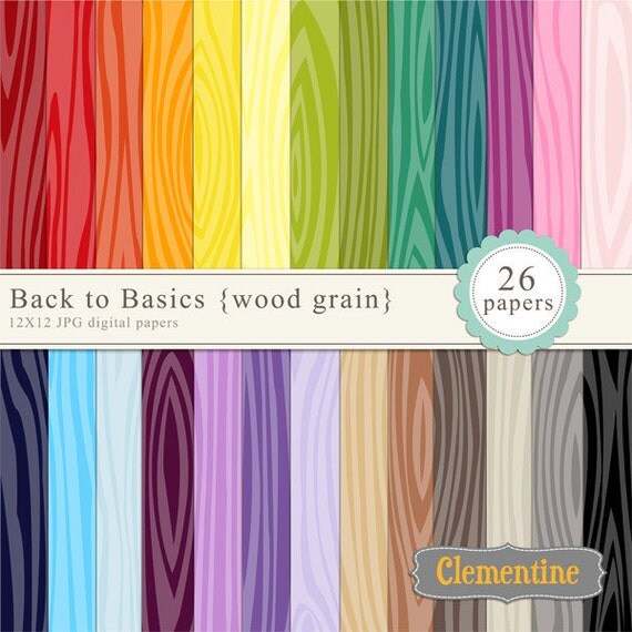 Wood grain digital paper 12x12, digital scrapbooking paper, royalty free commercial use- Instant Download Il_570xn