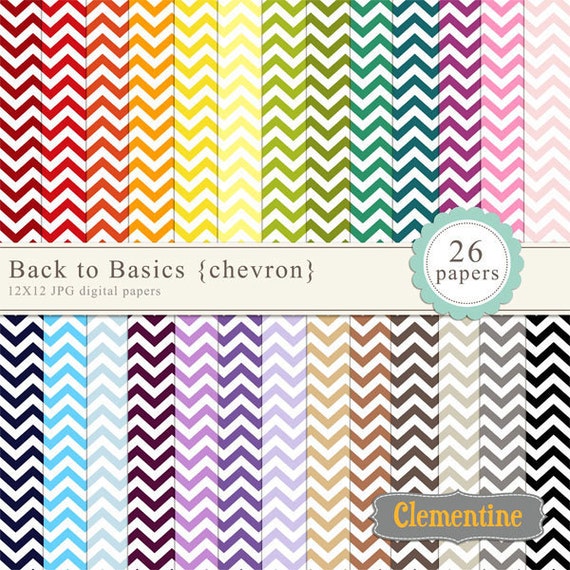 Chevron digital paper 12x12, digital scrapbooking paper, royalty free commercial use- Instant Download Il_570xn