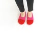 Crochet Slippers in Red and Hot Pink