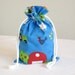 Small Fabric Drawstring Gift Bag - Farm Friends by Jamie Wood for Clothworks