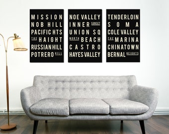San Francisco Poster - San Francisco Travel Art - San Francisco Typography - Gift for New Home - Apartment Wall Art - Poster Print