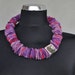 SALE 50% OFF - felted necklace with ceramic beads