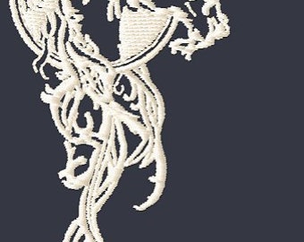 Instant Download Fish Bones embroidery design Machine