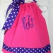 Monogrammed Pillowcase Dress in Pink and Purple