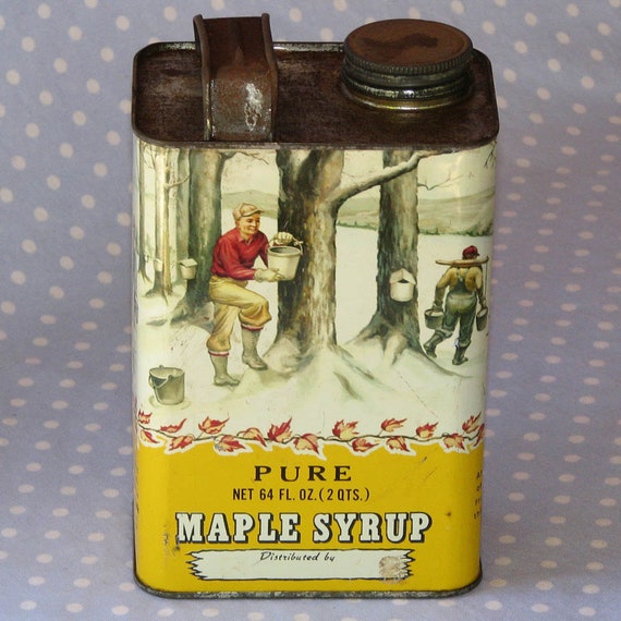 Vintage Maple Syrup Can Tin Advertising by PeaPickins on Etsy