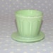 Tiny Jadeite Green Glass Flower Pot