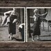 Two Vintage Photo "A Woman's Job is Never Done", Photography, Paper Ephemera, Snapshot, Old Photo, Collectibles