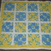 Blue and Yellow Moon and Stars Large Baby Quilt Great for Baby Boy 46" x 46" READY TO SHIP
