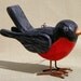 Red Robin Painted Wooden Bird