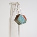 GEOMETRIC bead earnings, celadon green and terracotta, handmade ceramic jewellery by karoArt