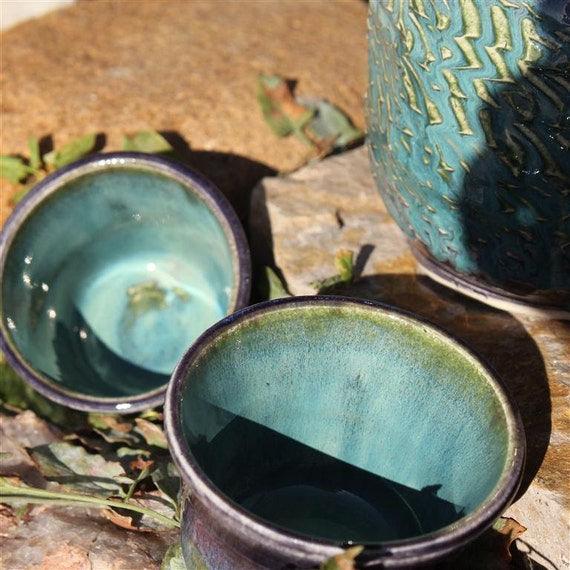 Sake Server with Four Cups