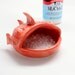 Fish Salt Pig or Salt Cellar in Salmon Orange