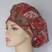 Bouffant Surgical Scrub Hat Autumn Paisley Flower Swirls