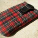 Red Tartan Ipod Iphone Padded Case Recycled Upcycled