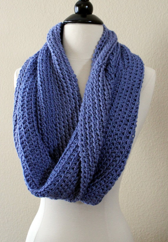 Periwinkle Infinity Cowl Scarf Ready To Ship