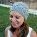 CLEARANCE - Gray Knit Hat with Diamonds & Bobbles - Ready to Ship