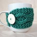 Knitted Mug Cozy in Surf Green - Ready to Ship
