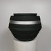 Carbon Black Raku Pot with Metallic Highlight Band