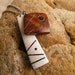 Geometric Necklace Mixed Handmade Inlaid Elk Antler Desert Ironwood Necklace 5th Wood Anniversary Gifts for Him for Her - Ready to Ship