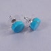 Handmade Turquoise Earrings - Handmade Round Turquoise Posts - Gifts Under 40 - Ready to Ship