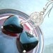 Sterling silver black heart earrings: Follow Your Harto - sterling silver earrings, valentine earrings, heart jewelry, black hearts