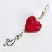 Heart Lampwork bead music note purse jewerly/zipper pull/keychain
