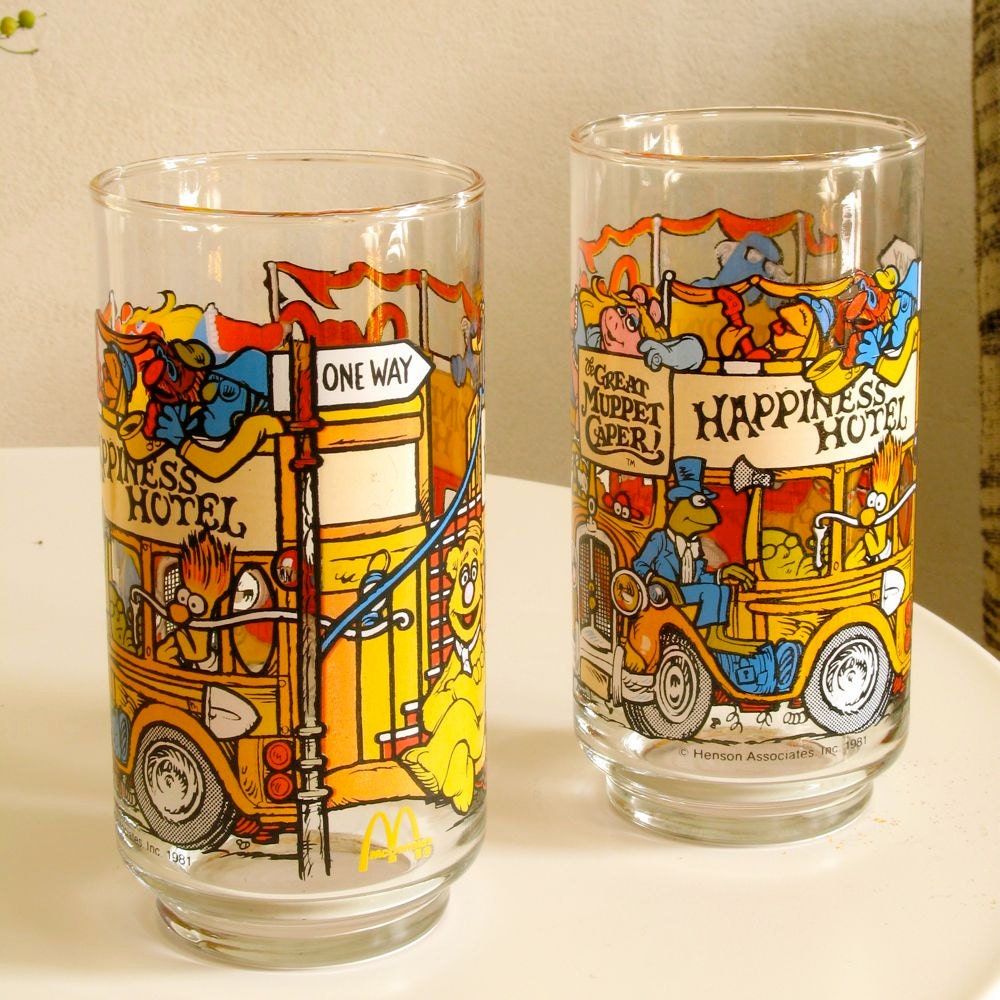 Muppet Glasses Set of Two Happiness Hotel Muppet Show Great