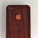 iCarbons Dark Wood Grain IPhone 4 Skin FULL COMBO