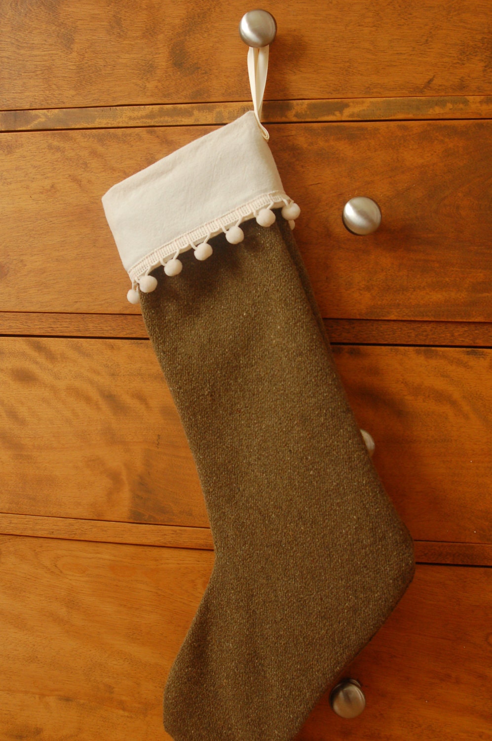 Vintage Wool Christmas Stocking