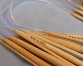 16 Inch Circular Bamboo Knitting Needles - Sizes 5 6 7 8 or 9