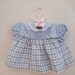 Vintage 1950s Baby Top / Blue and White Plaid / Nannette