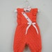 Vintage 1980s Baby Romper / Red and White Polka Dots / Quilted
