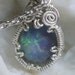 Australian Opal. Wire wrapped Opal Pendant,