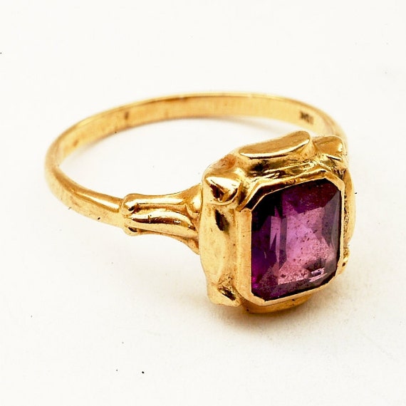 antique amethyst engagement ring