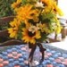 Reserved Sunflower and dahlia centerpieces set of 20 alter flowers country wedding sunflower wedding mason jar floral arrangements
