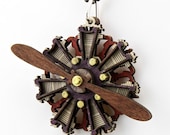 Radial Propeller Engine Pendant - Made from Wood