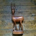 Vintage English Large Wood Deer with Fawn / English Shop