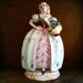 Vintage Italian Lady with Flower Basket Ornament Figurine circa 1920-30's / English Shop