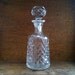 Vintage English Crystal Glass Decanter / English Shop