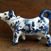 Vintage Delft Blue and White Creamer Cow