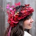 Fairy Crown - Red Rose Butterfly Flower Headress, Midsummer Night's Dream Floral Crown
