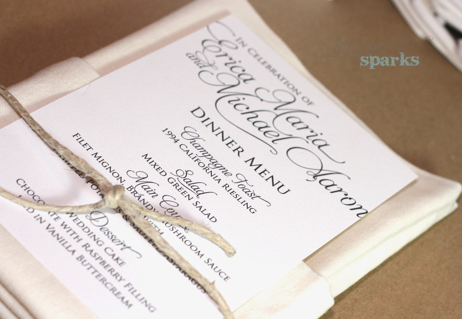 Items similar to Printable Wedding Menu Card - Pretty