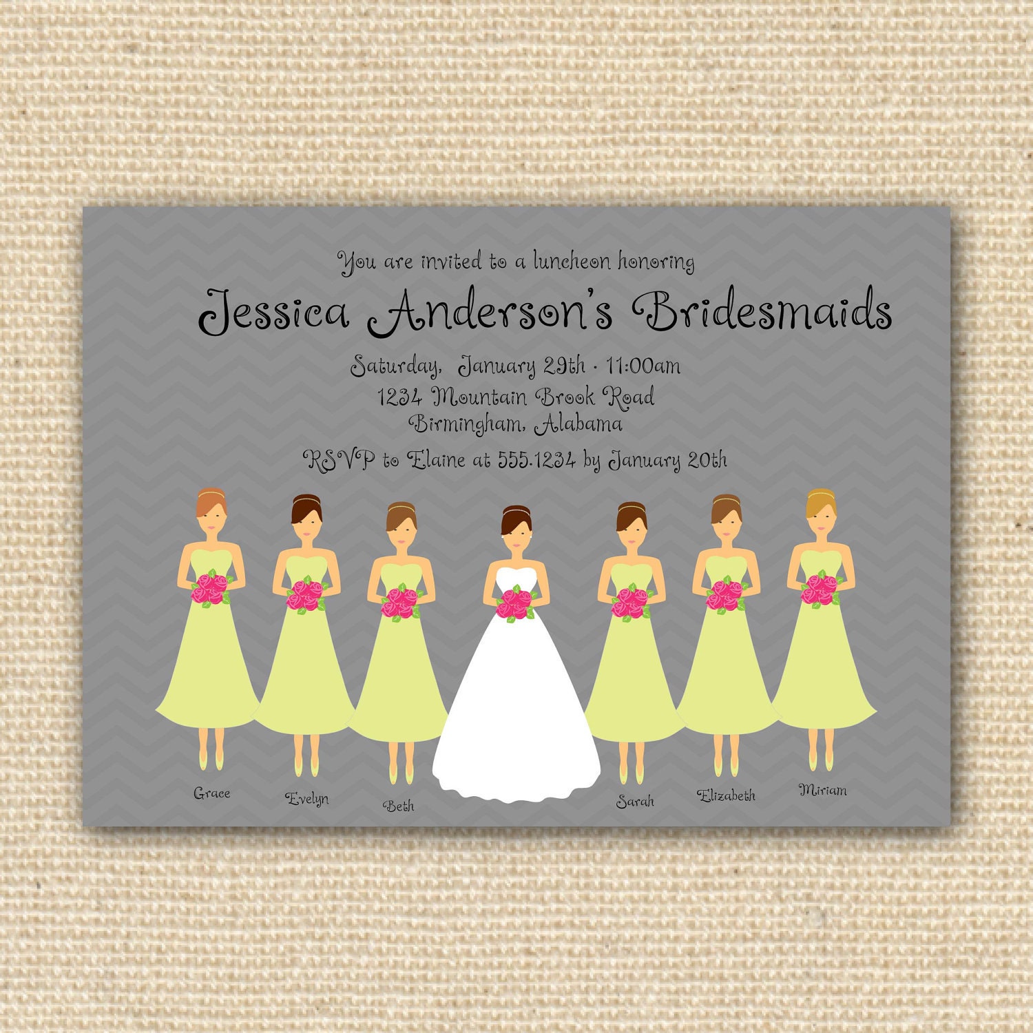 Bridesmaids Luncheon Invitations 2